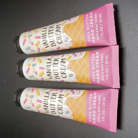 3pc Bath & Body Works Vanilla Buttercream Hand Cream- NEW - Picture 1 of 2